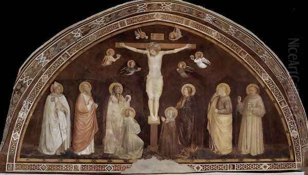 Crucifixion c. 1344 Oil Painting by Puccio Capanna