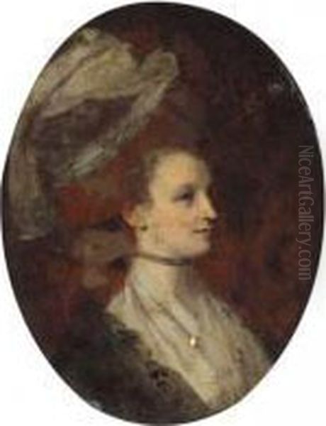 Portrait Of Elisabeth Stevenson, Countess Of Mexborough Oil Painting by Daniel Gardner