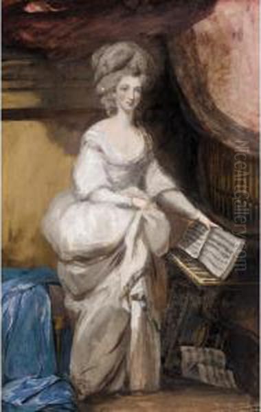 Portrait Of Elizabeth Farren, Later Countess Of Derby Oil Painting by Daniel Gardner