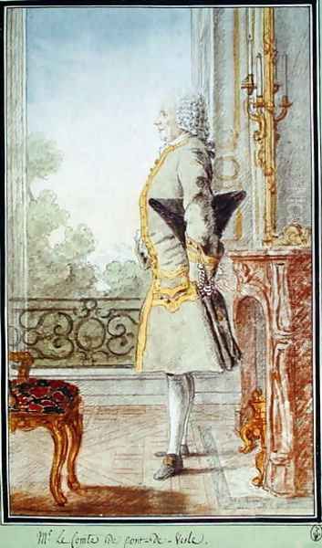 Antoine de Ferriol comte de Pont de Vesles (1697-1774) c.1770 Oil Painting by Louis Carrogis Carmontelle