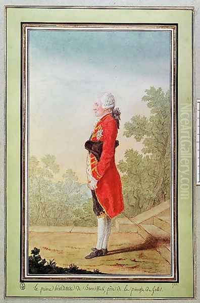 Charles-Guillaume (1735-1806) Duke of Brunswick, 1768 Oil Painting by Louis Carrogis Carmontelle