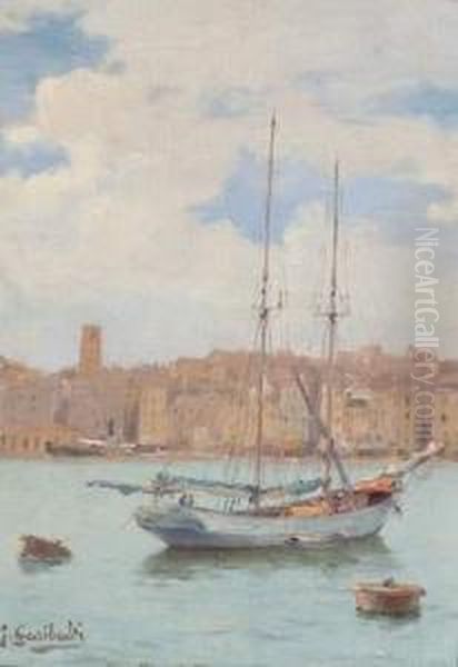 Voiliers Dans Le Port De Marseille Oil Painting by Joseph Garibaldi