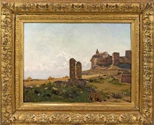 Sous La Citadelle De Fos Sur Mer. Oil Painting by Joseph Garibaldi