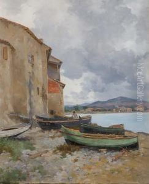 Le Port De Saint-cyr Les Lecques Oil Painting by Joseph Garibaldi