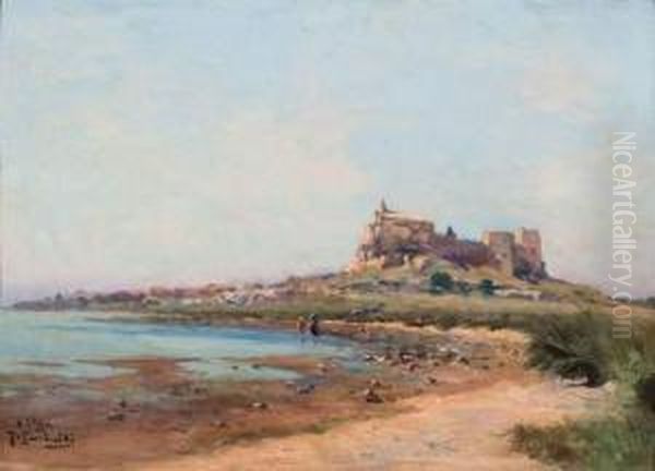 Paysage Autour De L'etang De Berre. Oil Painting by Joseph Garibaldi