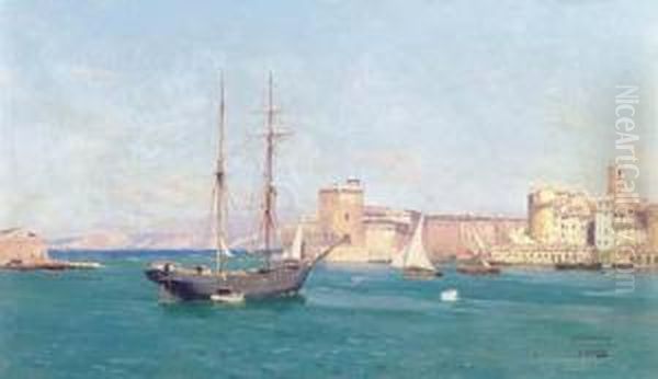 Le Port De Marseille Oil Painting by Joseph Garibaldi