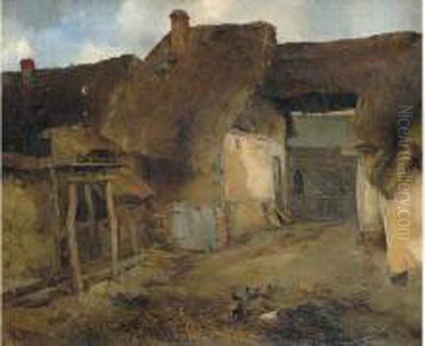 Cour De Ferme Oil Painting by Joseph Garibaldi