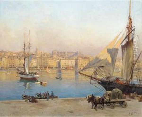 Le Port De Marseille Oil Painting by Joseph Garibaldi