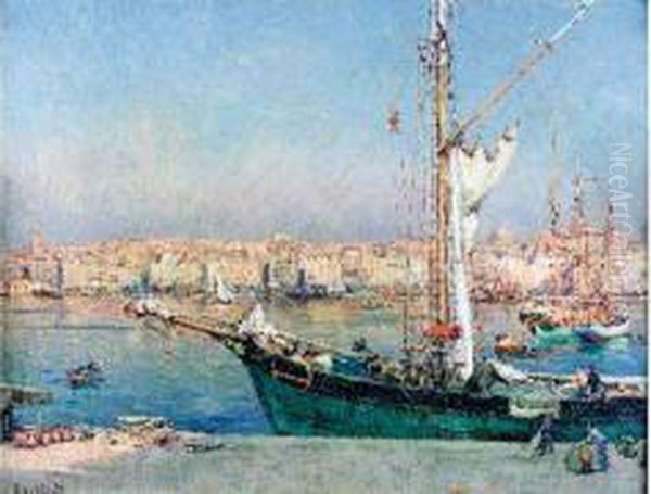 Port A Marseille Oil Painting by Joseph Garibaldi