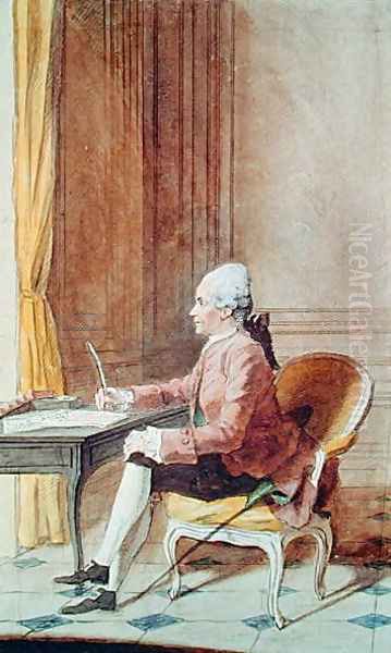 Monsieur de la Beaumelle Oil Painting by Louis Carrogis Carmontelle