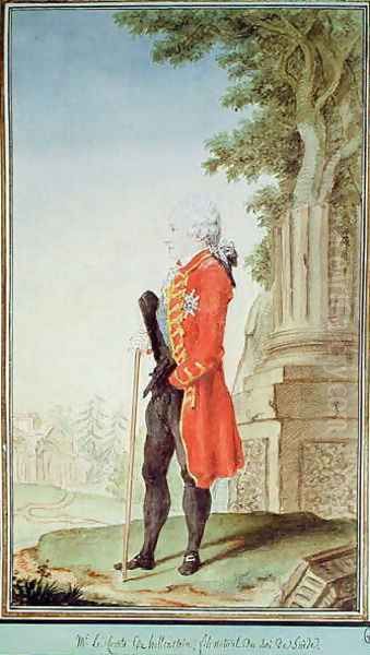 Charles-Edouard (1738-69) Count of Hessenstein, illegitimate son of the King Fredrik I (1676-1751) of Sweden, 1765 Oil Painting by Louis Carrogis Carmontelle