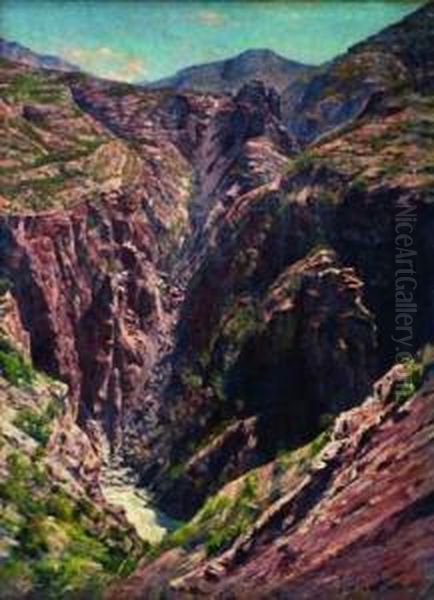 Les Gorges Du Verdon Oil Painting by Angelo Garino