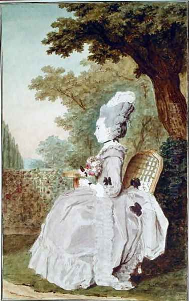 Madame de Boisandre, wife of a horseman to the Duke of Orleans, c.1780 Oil Painting by Louis Carrogis Carmontelle