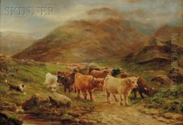 Highland Cattle Oil Painting by Henry Garland