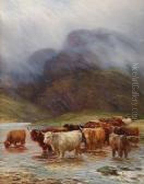 Ford In The Highlands Oil Painting by Henry Garland