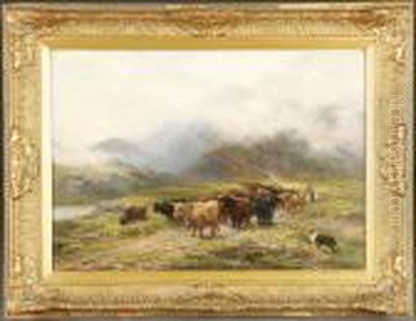 Highland Drove Oil Painting by Henry Garland