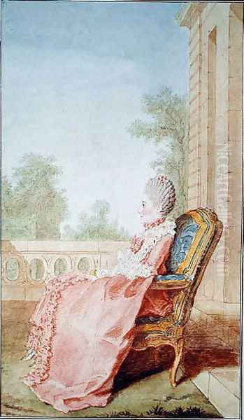 The Countess of Guiche, 1768 Oil Painting by Louis Carrogis Carmontelle