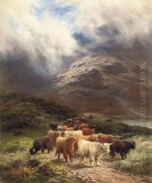 Highland Drove Oil Painting by Henry Garland