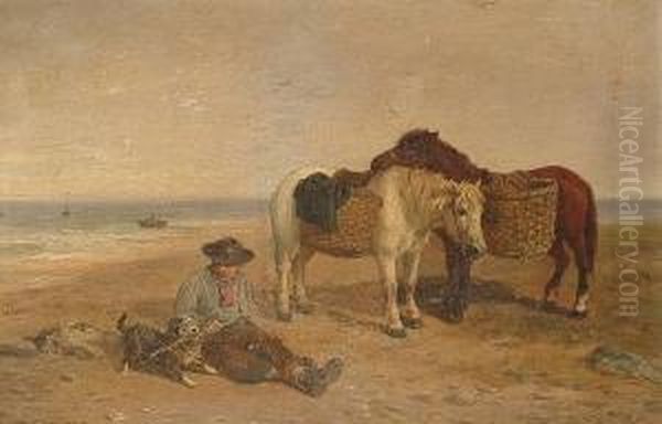 On The Beach Oil Painting by Henry Garland