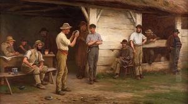 A Game Of Quoits Oil Painting by Henry Garland