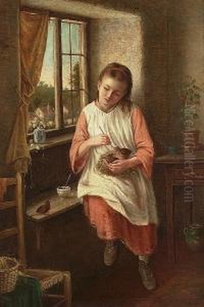 The Foster Mother Oil Painting by Valentine Thomas Garland