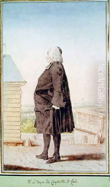 Monsieur le Doyen du Chapitre de Saint-Cloud, c.1766 Oil Painting by Louis Carrogis Carmontelle