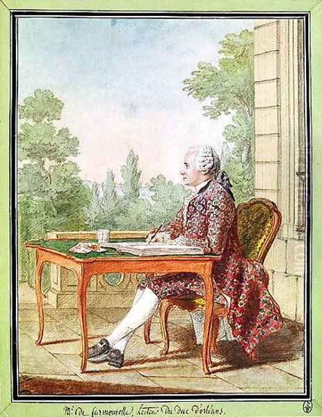 Self Portrait, c.1762 Oil Painting by Louis Carrogis Carmontelle