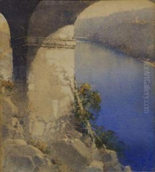 Under The Bridge Oil Painting by Tom Garrett