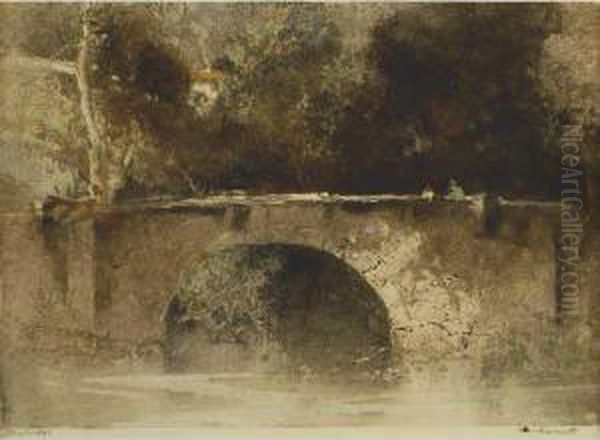 Stone Bridge Oil Painting by Tom Garrett