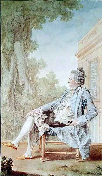 Henri-Rene d'Helicaud d'Ampoigne, 1770 Oil Painting by Louis Carrogis Carmontelle