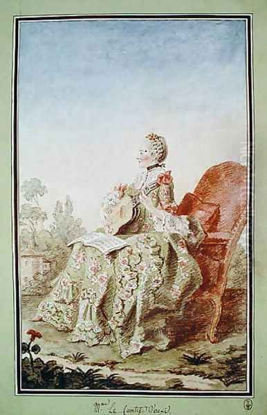 The Marquise d'Auxy Oil Painting by Louis Carrogis Carmontelle