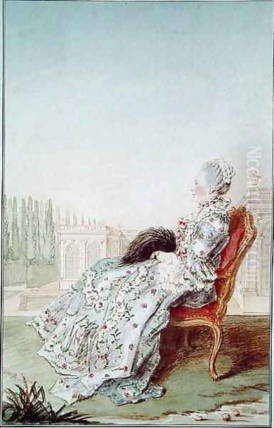 Madame Collet, 1760 Oil Painting by Louis Carrogis Carmontelle