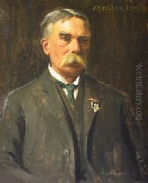 Portrait Of J.r. Black Esq, Half Length Oil Painting by Norman Garstin