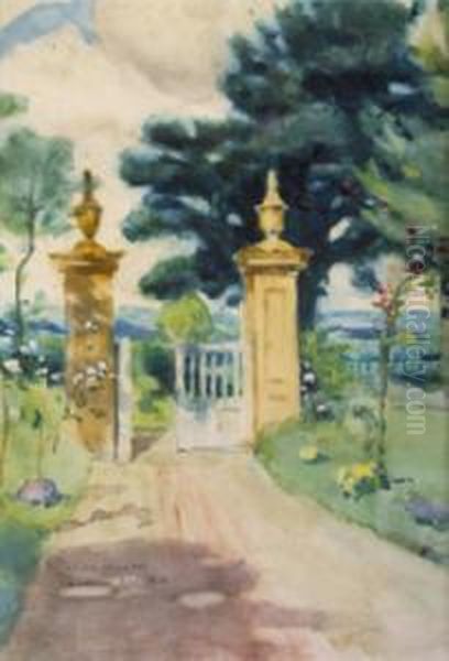 Garden Gates Oil Painting by Norman Garstin