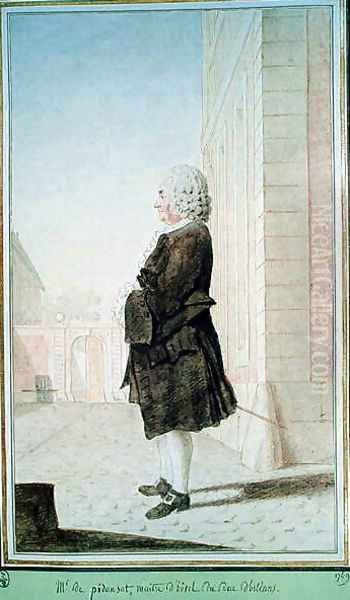 Monsieur de Pidensat, Butler to the Duke of Orleans, 1769 Oil Painting by Louis Carrogis Carmontelle