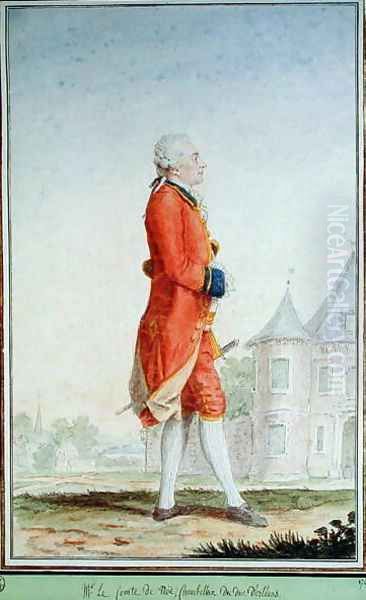 Louis de Noe, Governor of Bordeaux and Chamberlain to the Duke of Orleans, 1769 Oil Painting by Louis Carrogis Carmontelle