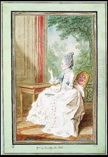 Viscountess of Laval, 1770 Oil Painting by Louis Carrogis Carmontelle