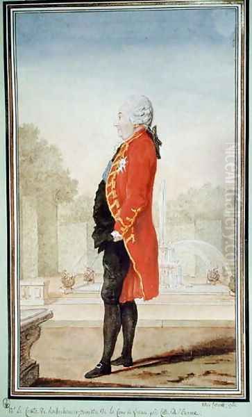 Francois Charles, Comte de Rochechouart, 1768 Oil Painting by Louis Carrogis Carmontelle