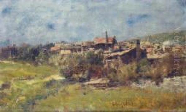 Veduta Di Buttrio Oil Painting by Giuseppe Garzolini