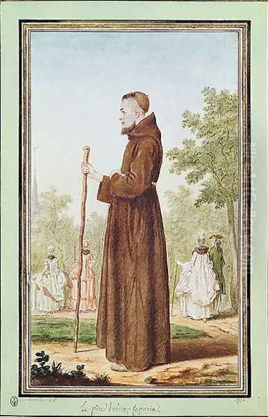 Father Hubert, 1786 Oil Painting by Louis Carrogis Carmontelle