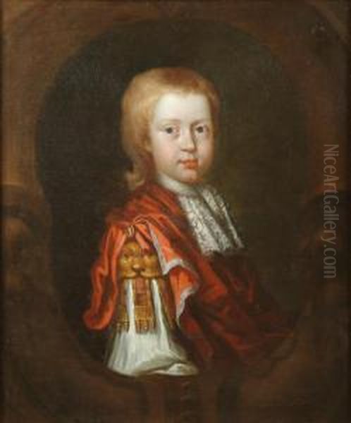 Portrait Of A Boy Oil Painting by Henri Gascard