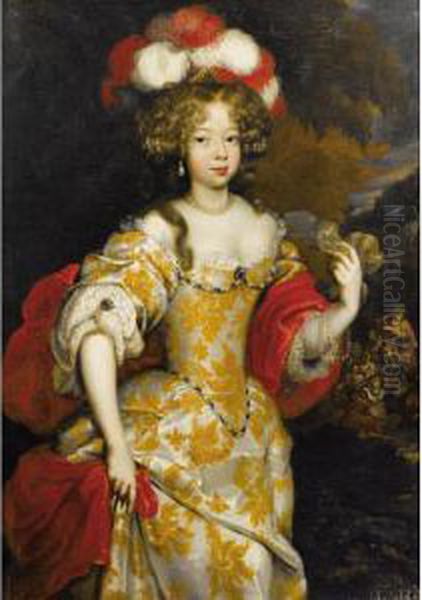 Portrait Allegorique D'hortense Mancini, Duchesse De Mazarin( Oil Painting by Henri Gascard