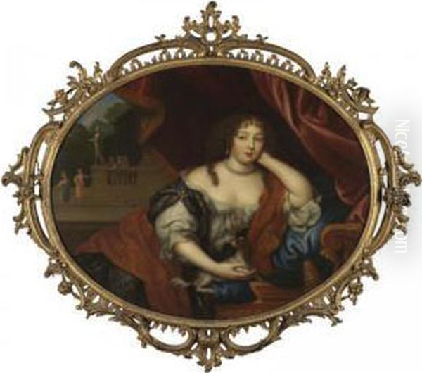 Portrait Of Louise Renee De Penancoet De Keroualle, Duchess Of Portsmouth And Aubigny Oil Painting by Henri Gascard