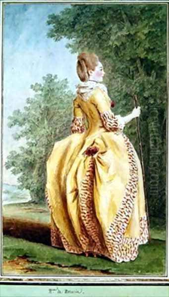 Madame de Moracain Oil Painting by Louis Carrogis Carmontelle