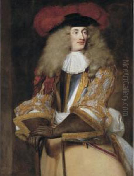 Portrait De Jacques De Goyon 
Iii, Sire De Matignon, Comte De Thorigny, Lieutenant General Des Armees 
(1644-1725) Oil Painting by Henri Gascard