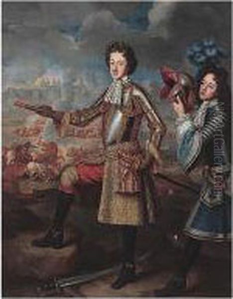 Portrait Of Maximilian Ii 
Emmanuel (1662-1726), Elector Of Bavaria, At The Siege Of Belgrade Oil Painting by Henri Gascard