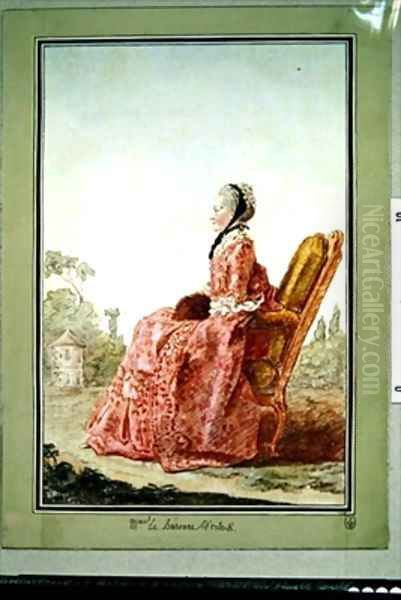 Anne Masson de Bess Baronne dErlach Oil Painting by Louis Carrogis Carmontelle