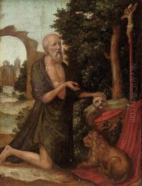 The Penitent Saint Jerome Oil Painting by Lucas van Valckenborch