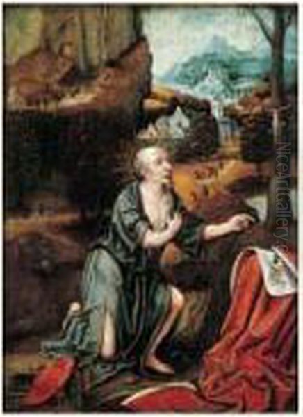 Saint Jerome Penitent Oil Painting by Lucas van Valckenborch