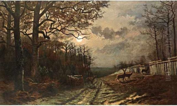 <lisiere De Foret, Le Oil Painting by Jean-Baptiste-Georges Gassies